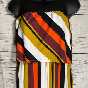 MTS l Striped Tube Jumpsuit